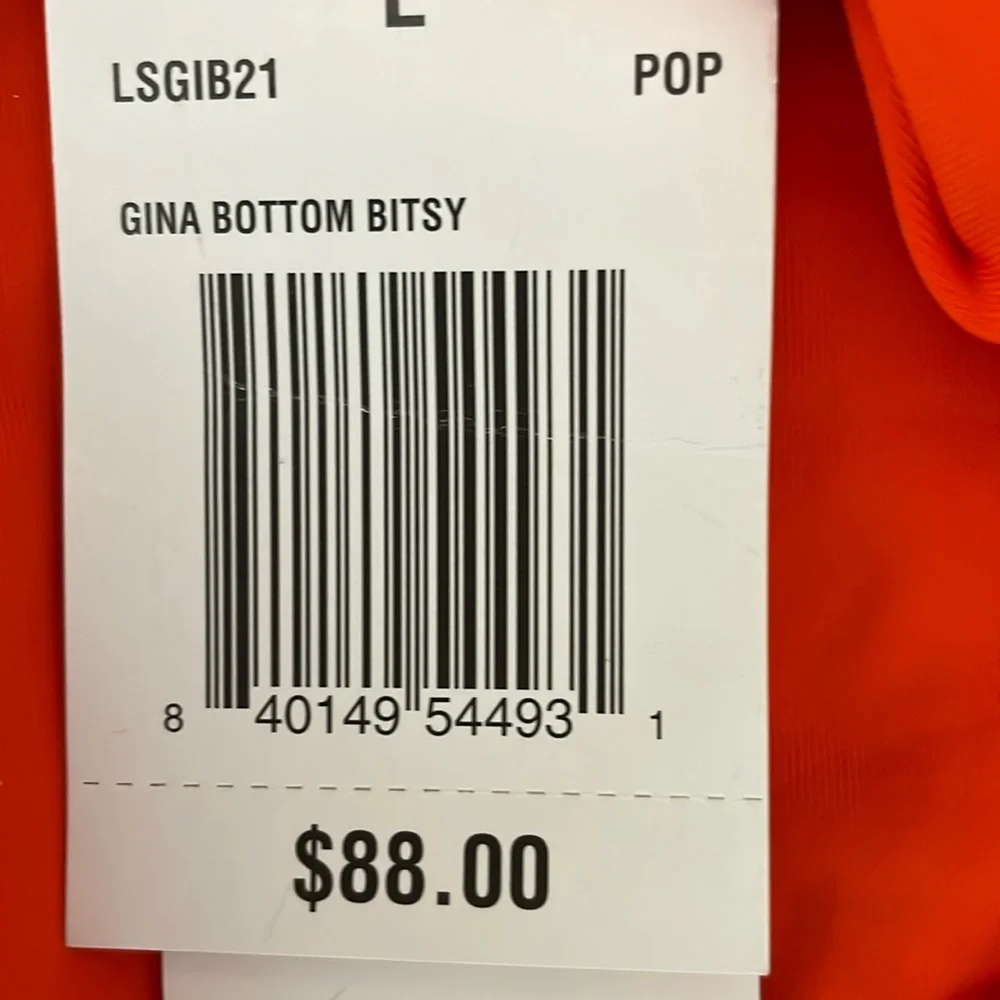 l*space Gina Bitsy‎ Bikini Bottom in Poppy Orange